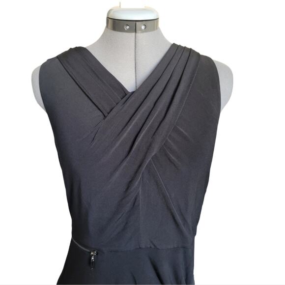 Laundry by Shelli Segal Black Cocktail Dress Size 6 Zippers and Wrap Styling - Picture 2 of 6